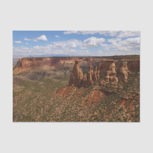 Uitzicht van Canyon Rim Trail in Colorado Monument Tissuepapier (Voorkant)