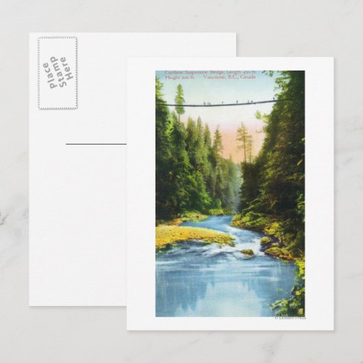 Uitzicht van Capilano Suspension Bridge # 2 Briefkaart (Voorkant / Achterkant)