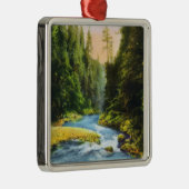 Uitzicht van Capilano Suspension Bridge # 2 Metalen Ornament (Rechts)