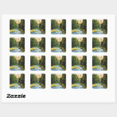 Uitzicht van Capilano Suspension Bridge # 2 Vierkante Sticker (Vel)