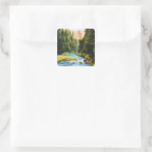 Uitzicht van Capilano Suspension Bridge # 2 Vierkante Sticker (Tas)