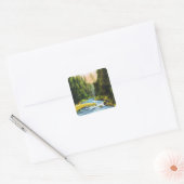 Uitzicht van Capilano Suspension Bridge # 2 Vierkante Sticker (Envelop)