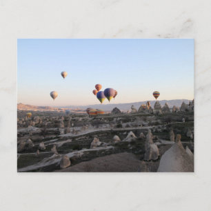 Uitzicht van Cappadocia van de luchtballon Briefkaart