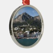 Uitzicht van Capri-panoramisch Zee Metalen Ornament (Rechts)