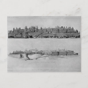 Uitzicht van Carcassonne aan de westzijde Briefkaart