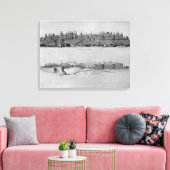 Uitzicht van Carcassonne aan de westzijde Canvas Afdruk (Insitu (Woonkamer))