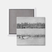 Uitzicht van Carcassonne aan de westzijde Magneet (Voorkant / Achterkant)