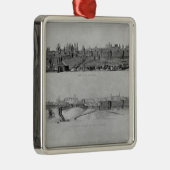 Uitzicht van Carcassonne aan de westzijde Metalen Ornament (Rechts)