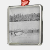 Uitzicht van Carcassonne aan de westzijde Metalen Ornament (Links)