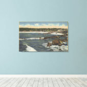 Uitzicht van Carmel Bay van Schilderachtig station Canvas Afdruk (Insitu (Houten vloer))