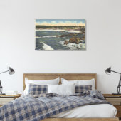 Uitzicht van Carmel Bay van Schilderachtig station Canvas Afdruk (Insitu (Slaapkamer))