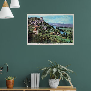  Uitzicht van Castelnaud-la-Chapelle, Frankrijk Poster