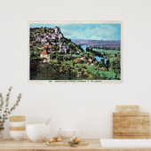  Uitzicht van Castelnaud-la-Chapelle, Frankrijk Poster (Keuken)