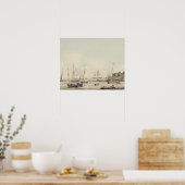 Uitzicht van Castle Cornet, Guernsey, met Shipping Poster (Keuken)