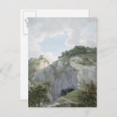 Uitzicht van Castle en Cavern in Castelton Briefkaart (Voorkant / Achterkant)