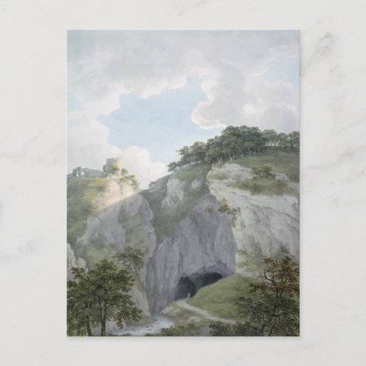 Uitzicht van Castle en Cavern in Castelton Briefkaart (Voorkant)