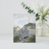 Uitzicht van Castle en Cavern in Castelton Briefkaart (Staand voorkant)