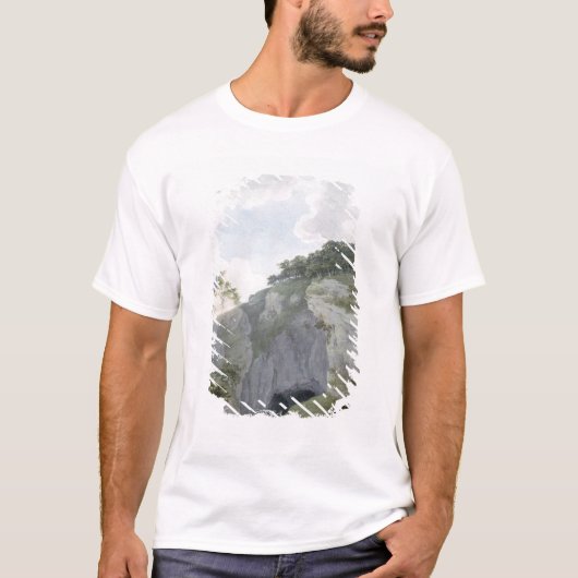 Uitzicht van Castle en Cavern in Castelton T-shirt (Voorkant)