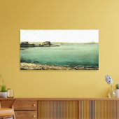 Uitzicht van Castle en Egg Rock Canvas Afdruk (Insitu (Woonkamer))