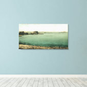 Uitzicht van Castle en Egg Rock Canvas Afdruk (Insitu (Houten vloer))