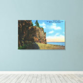 Uitzicht van Cathedraal Rock, Bar Harbour Canvas Afdruk (Insitu (Houten vloer))