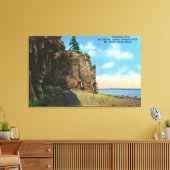Uitzicht van Cathedraal Rock, Bar Harbour Canvas Afdruk (Insitu (Woonkamer))