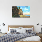 Uitzicht van Cathedraal Rock, Bar Harbour Canvas Afdruk (Insitu (Slaapkamer))