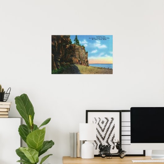 Uitzicht van Cathedraal Rock, Bar Harbour Poster (Thuiskantoor)