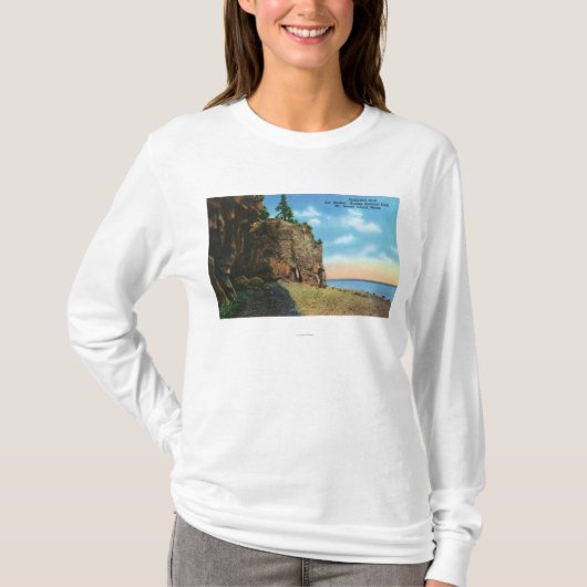 Uitzicht van Cathedraal Rock, Bar Harbour T-shirt (Voorkant)