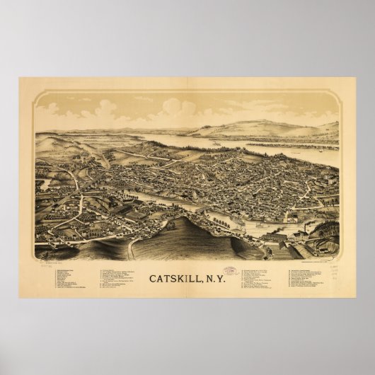 Uitzicht van Catskills, New York (1889) Poster (Voorkant)
