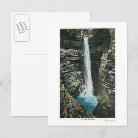 Uitzicht van Cavern Cascade Briefkaart (Voorkant / Achterkant)