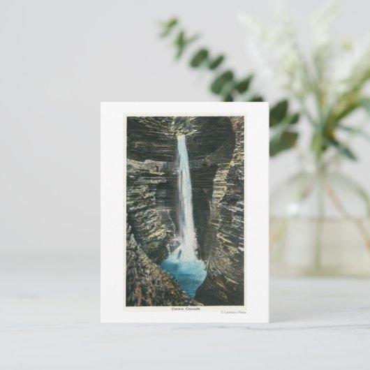 Uitzicht van Cavern Cascade Briefkaart (Staand voorkant)