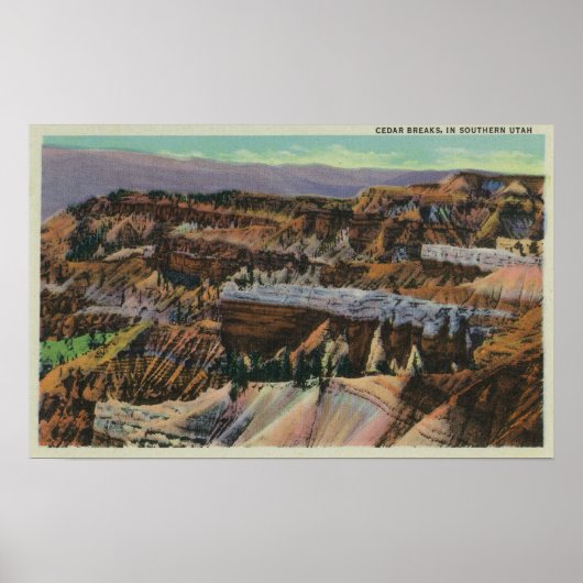 Uitzicht van Cedar Breaks Poster (Voorkant)