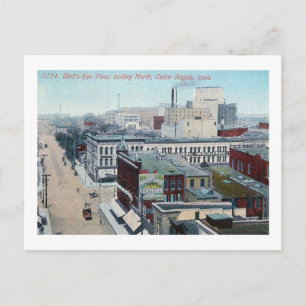 Uitzicht van Cedar Rapids, Iowa 1909  Briefkaart