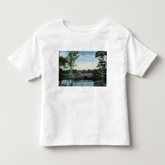 Uitzicht van Central Park Creek Bridge Kinder Shirts (Voorkant)