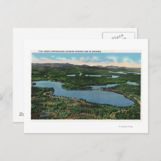 Uitzicht van Chapel Pond Road bij Keene Valley Briefkaart (Voorkant / Achterkant)