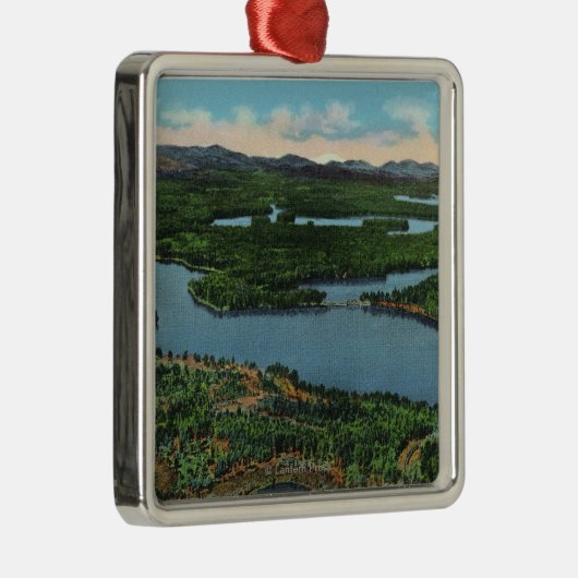 Uitzicht van Chapel Pond Road bij Keene Valley Metalen Ornament (Rechts)