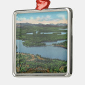 Uitzicht van Chapel Pond Road bij Keene Valley Metalen Ornament (Links)