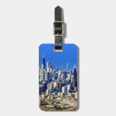 Uitzicht van Chicago binnenstad met meer Bagagelabel (Voorkant verticaal)
