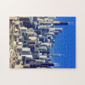 Uitzicht van Chicago binnenstad met meer Legpuzzel (Horizontaal)