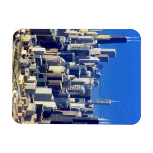 Uitzicht van Chicago binnenstad met meer Magneet (Horizontaal)