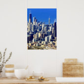 Uitzicht van Chicago binnenstad met meer Poster (Keuken)