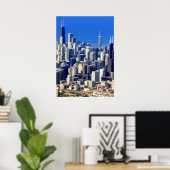 Uitzicht van Chicago binnenstad met meer Poster (Thuiskantoor)
