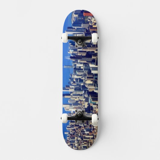 Uitzicht van Chicago binnenstad met meer Skateboard (Voorkant)
