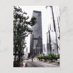 Uitzicht van Chicago Briefkaart
