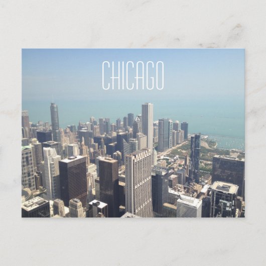 Uitzicht van Chicago Briefkaart (Voorkant)