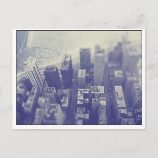 Uitzicht van Chicago Skyline Lake Briefkaart (Voorkant)