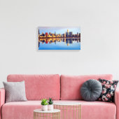 Uitzicht van Chicago skyline met reflectie Canvas Afdruk (Insitu (Woonkamer))