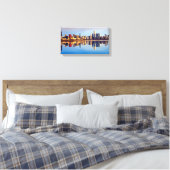 Uitzicht van Chicago skyline met reflectie Canvas Afdruk (Insitu (Slaapkamer))