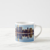 Uitzicht van Chicago skyline met reflectie Espresso Kop (Rechts)